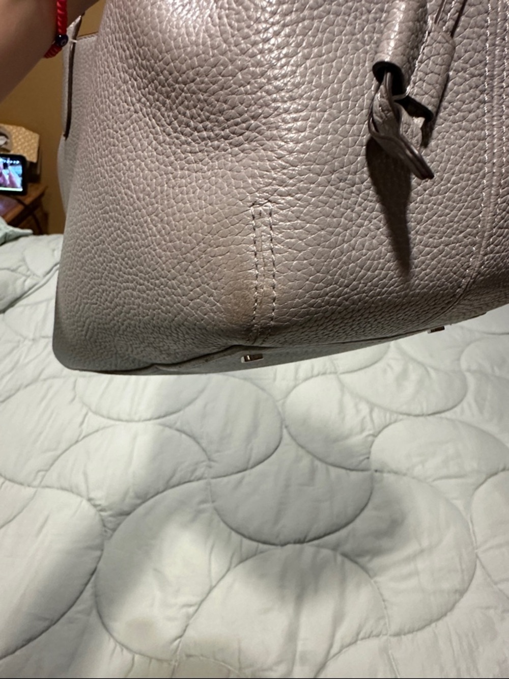 Kate Spade Pebbled Leather Tote in Lavender Gray - Picture 5 of 7